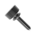 Raf Thumb Screw, M5 Thread Size, Stainless Steel, 9 mm Lg M3449-SS